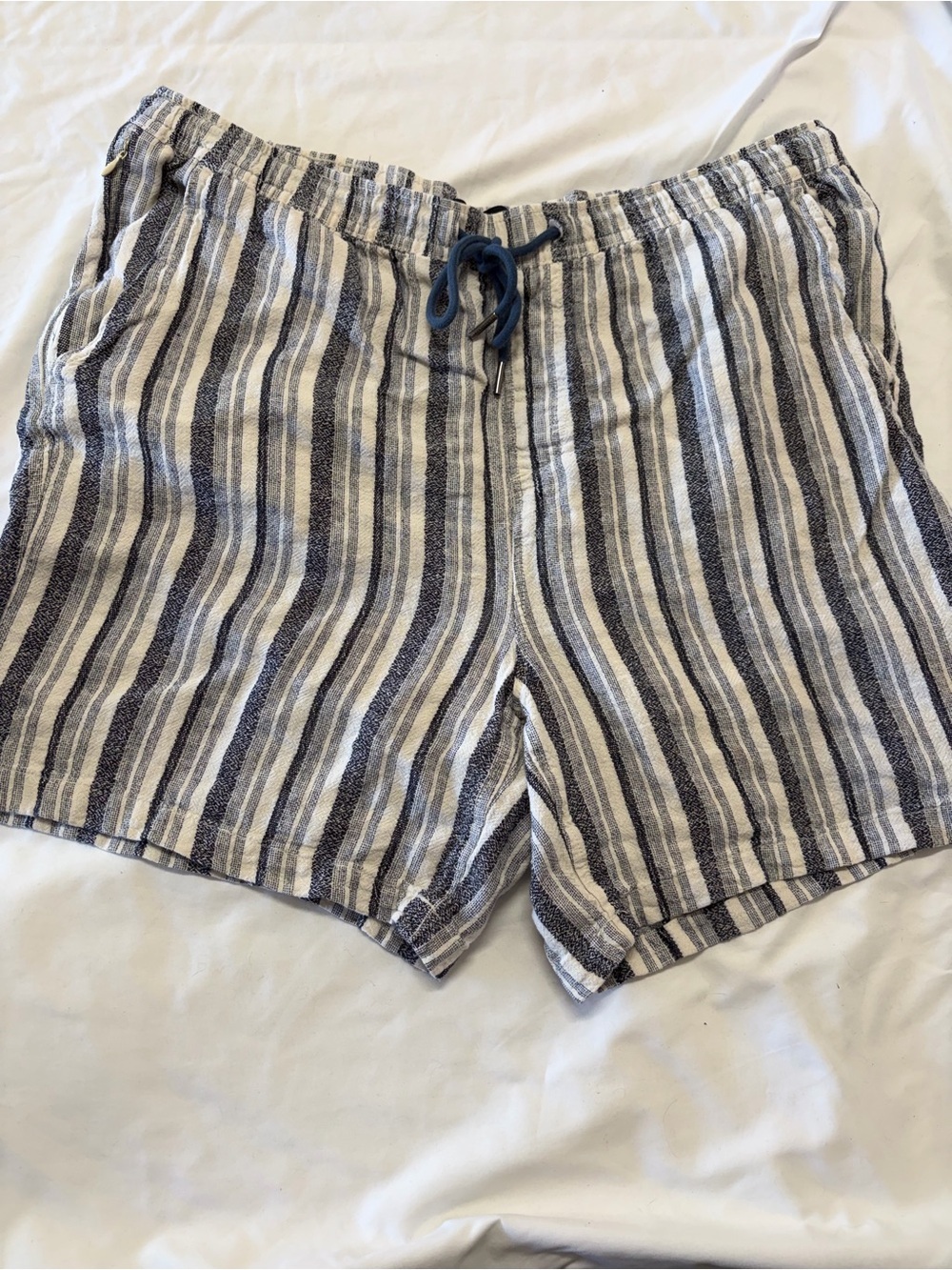 Aeropostale XL Linen Blend Striped Drawstring Shorts